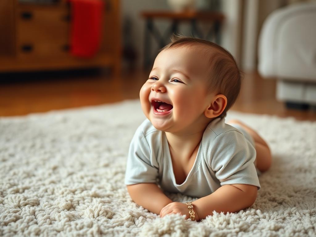 Mia — First laugh